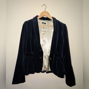 J.Crew Dark emerald green Velvet Blazer Women's Small